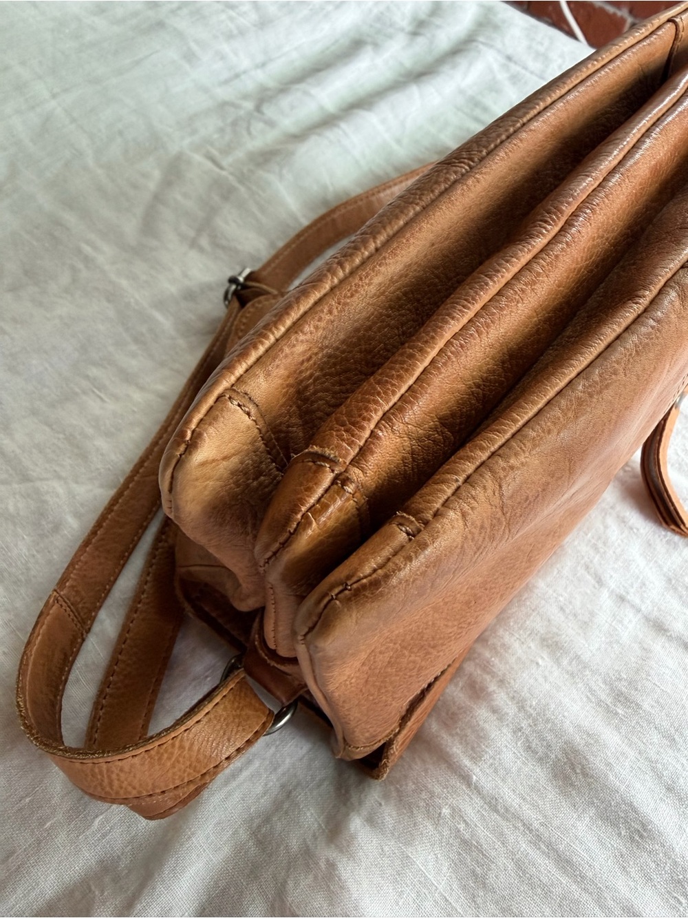 Latico Leathers Cognac Harbor Crossbody - Picture 3 of 9